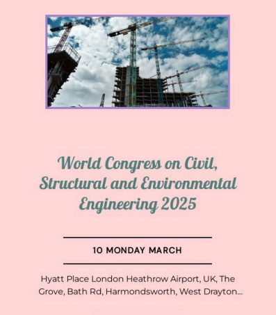 World Congress on Civil, Structural and Environmental Engineering 2025