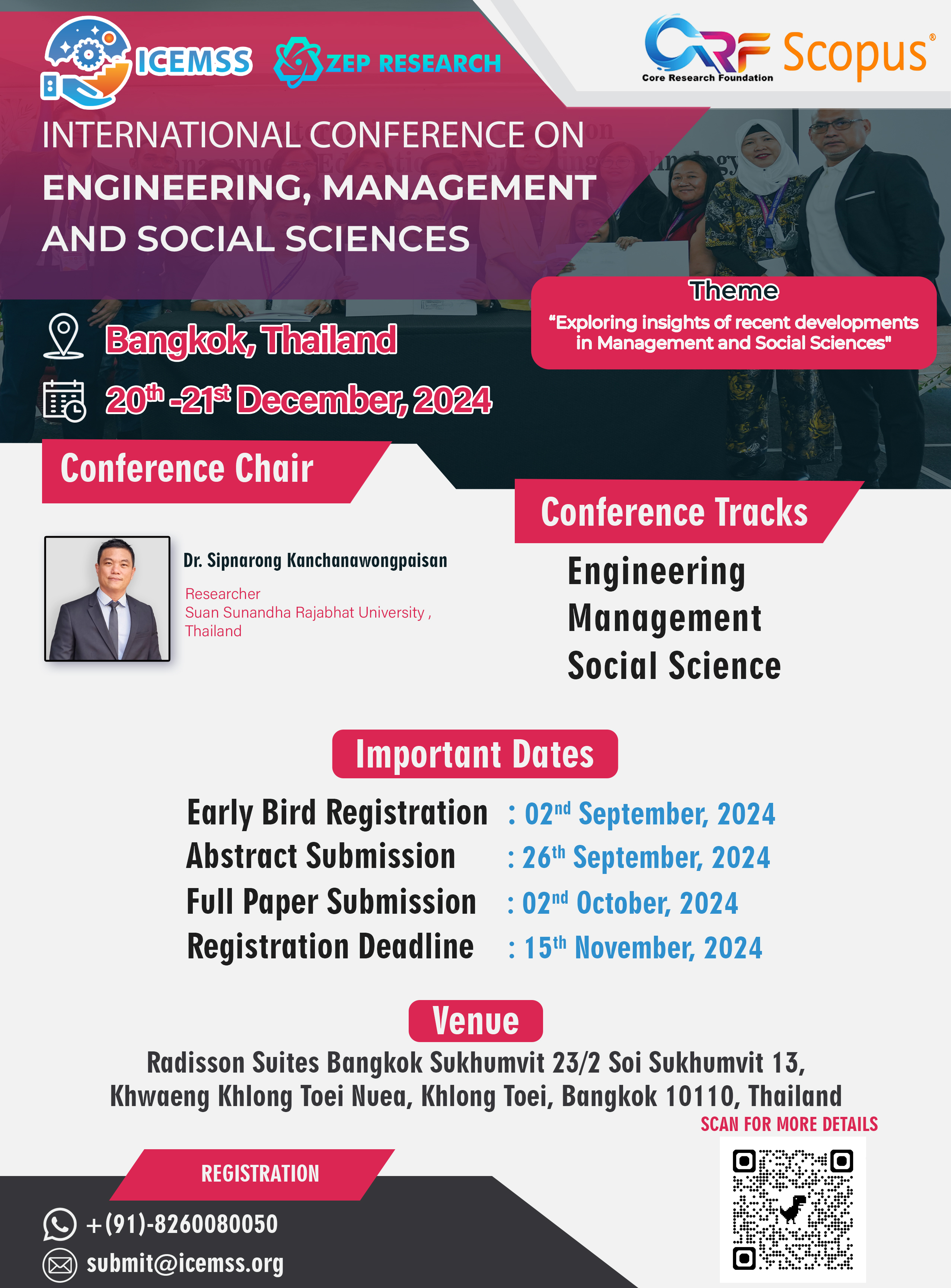 International Conference on Engineering, Management and Social Sciences